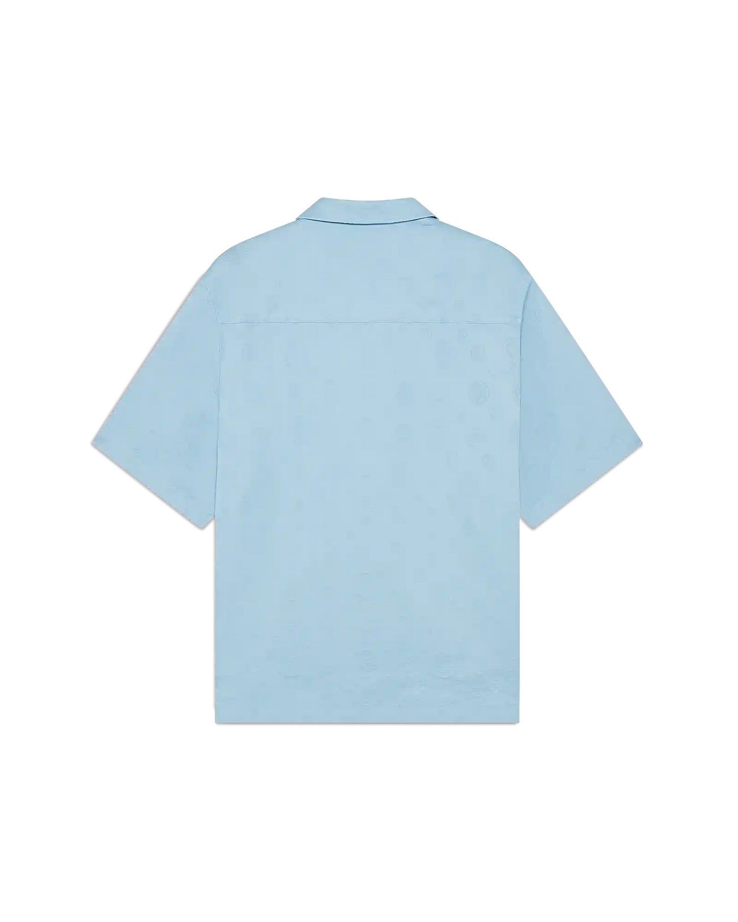 Light Blue Monogram Short Sleeve Shirt