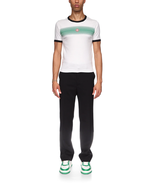 Gradient Stripe Ringer Short Sleeve T-Shirt