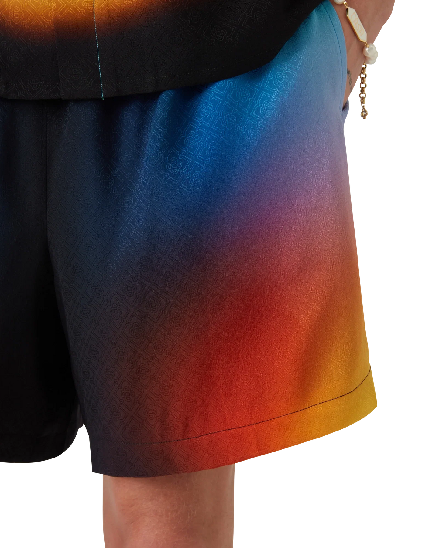 Gradient Silk Shorts