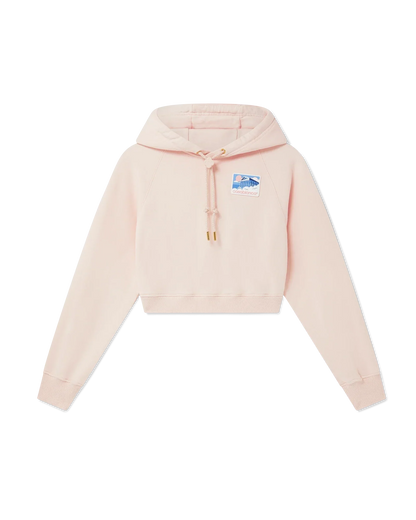 Greek Temple Cropped Hooded Sweatshirt