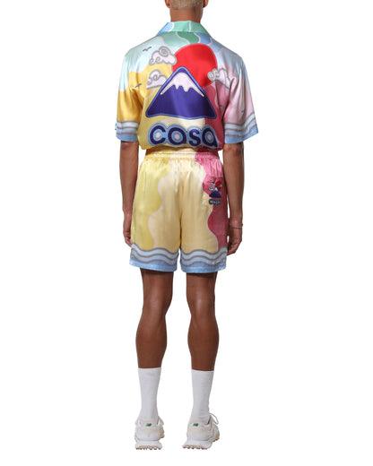 Soleil Levant Silk Shorts
