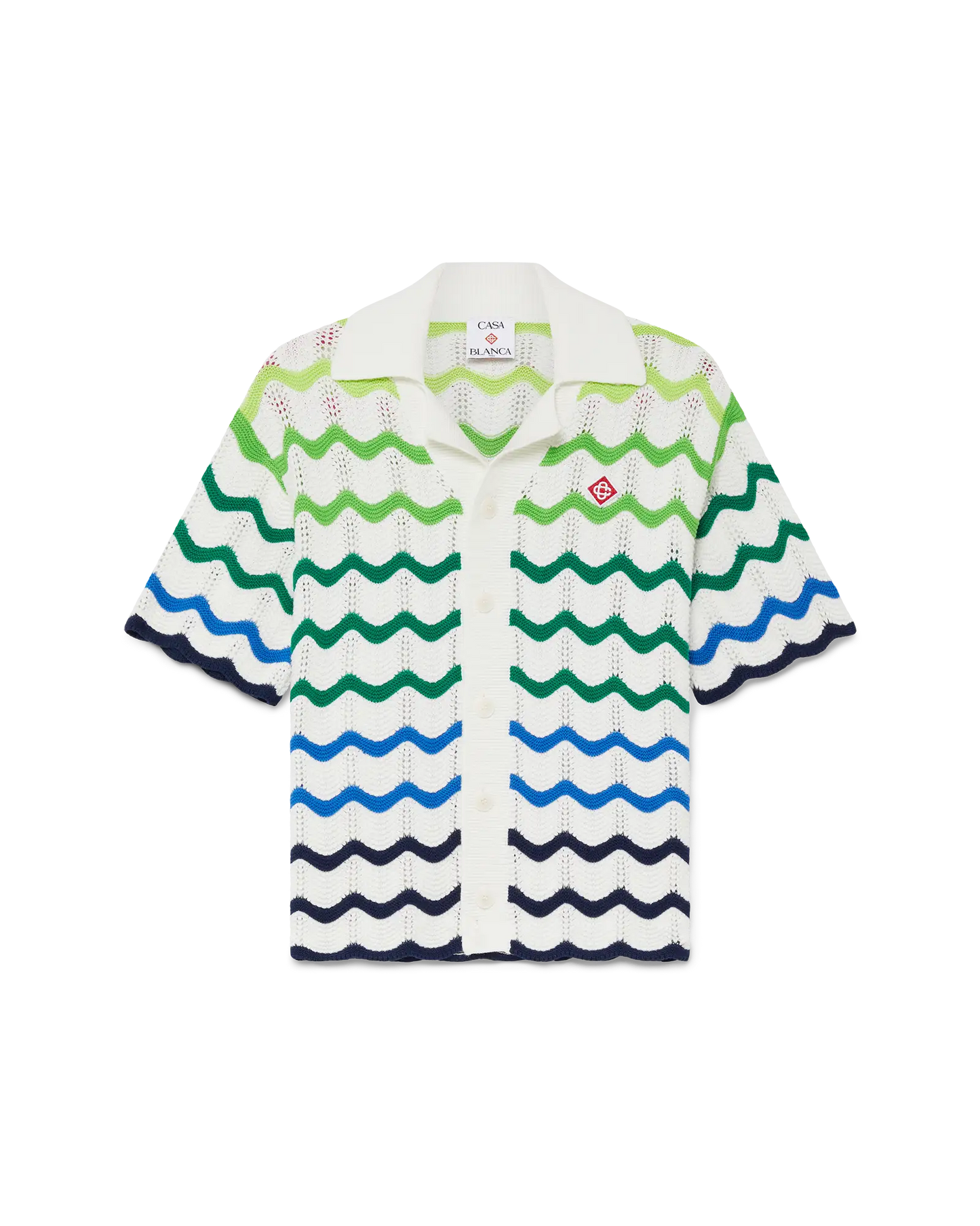 Children's Gradient Wave Short Sleeve Knit Shirt
