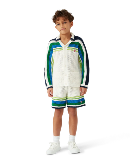 Children's Tennis Stripe Knit Shorts