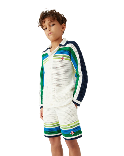Children's Tennis Stripe Knit Shorts
