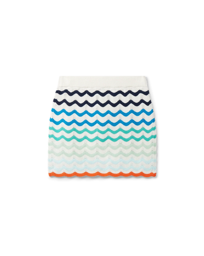 Gradient Wave Crochet Skirt