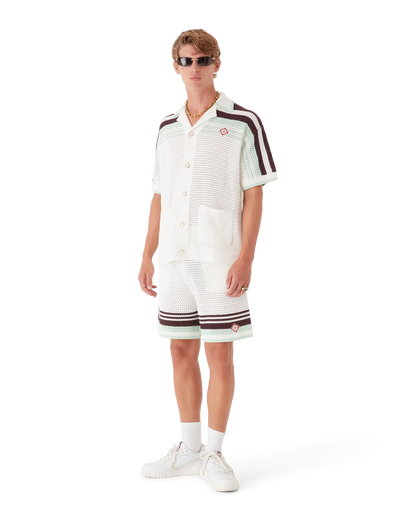 Tennis Cotton Crochet Short Sleeve Shirt