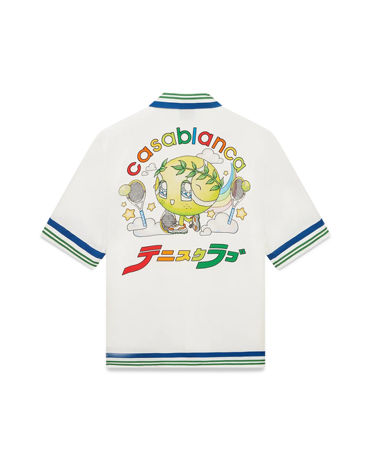 Tennis Mascot Short Sleeve Silk Twill Shirt