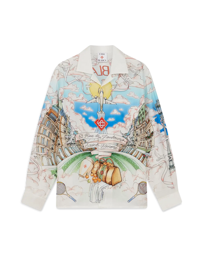 Paris Store Long Sleeve Silk Shirt