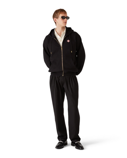 Diamond Logo Zip Hooded Sweatshirt