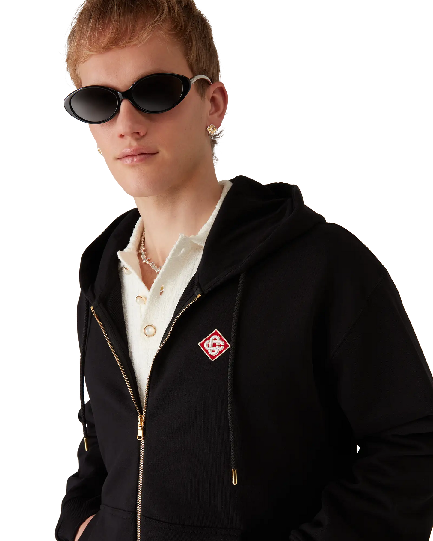 Diamond Logo Zip Hooded Sweatshirt