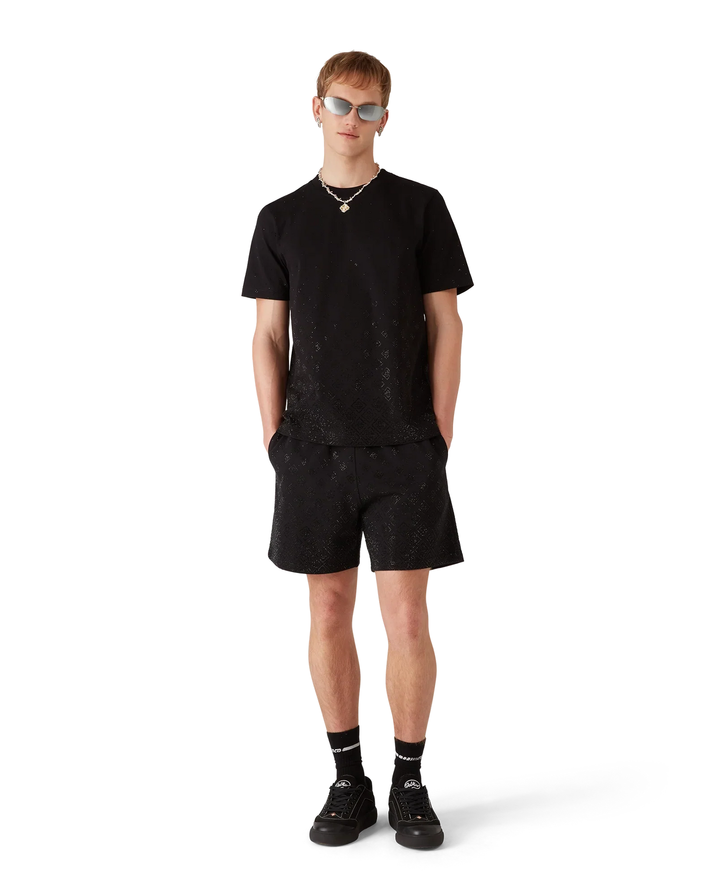 Crystal Monogram Sweatshorts