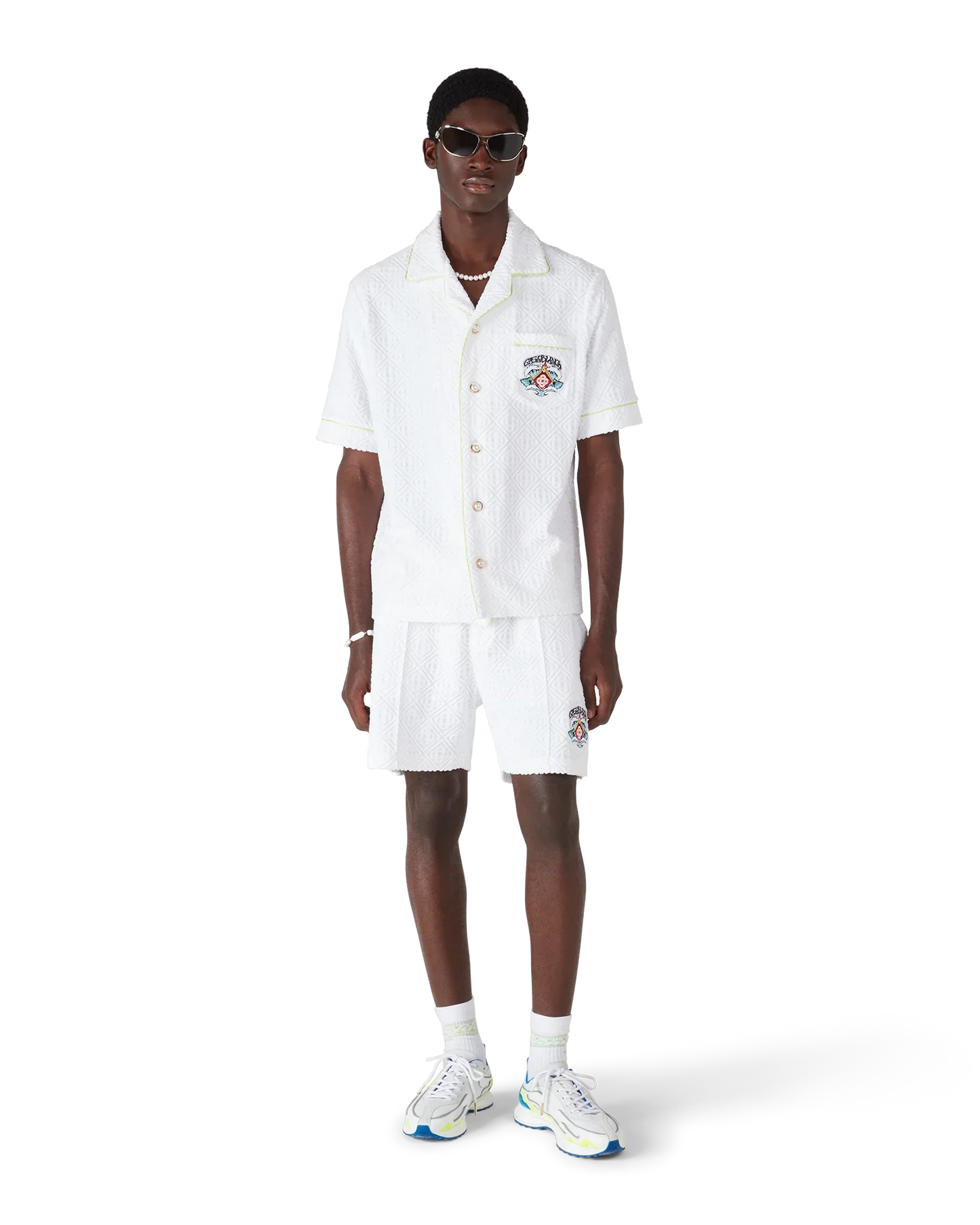 White Towelling Shorts