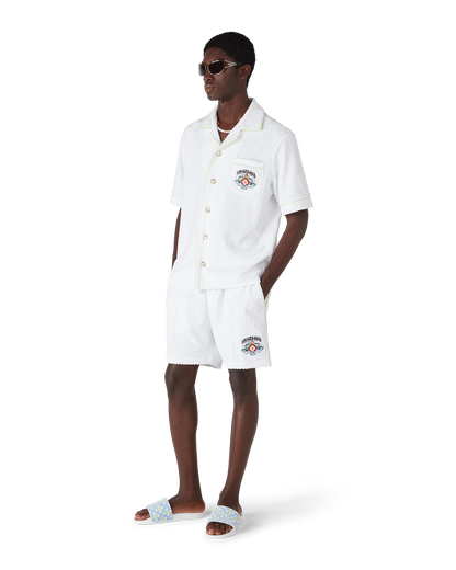 White Towelling Shorts