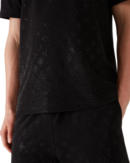 Crystal Monogram Logo Short Sleeve T-Shirt