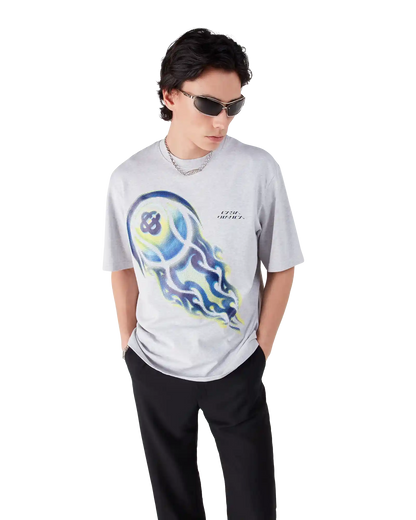 Flaming Tennis Ball Oversized Short Sleeve T-Shirt