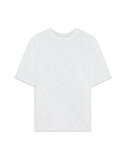Applique Monogram Oversized Short Sleeve T-Shirt