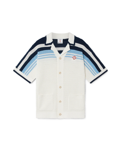 Tennis Cotton Crochet Short Sleeve Shirt
