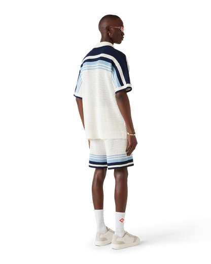 Tennis Cotton Crochet Short Sleeve Shirt
