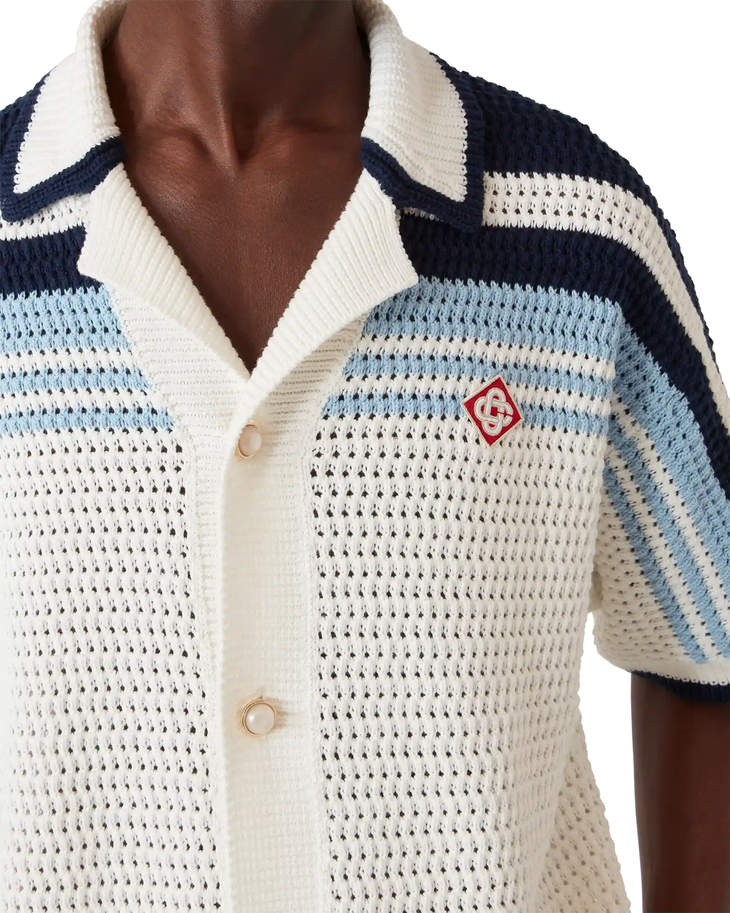 Tennis Cotton Crochet Short Sleeve Shirt