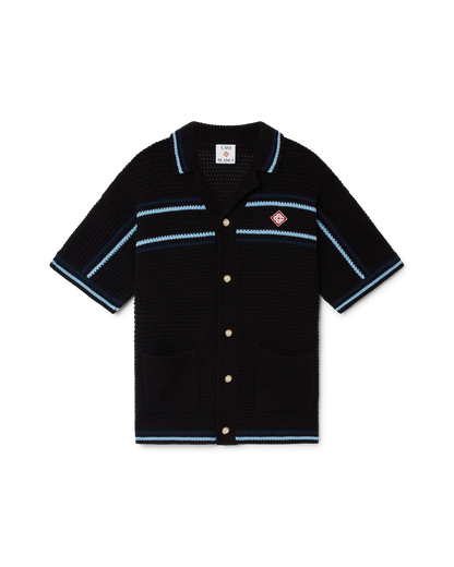 Tennis Cotton Crochet Short Sleeve Shirt
