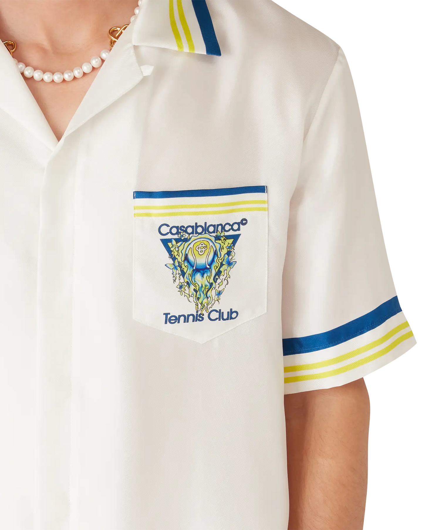 Tennis Club Short Sleeve Silk Shirt