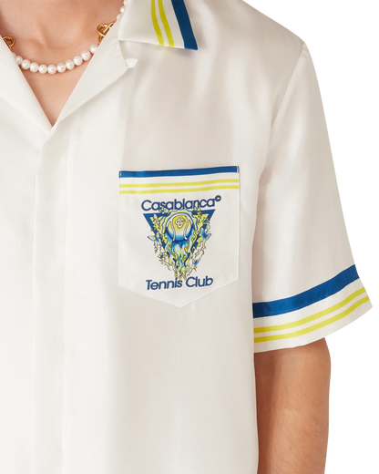 Tennis Club Short Sleeve Silk Shirt