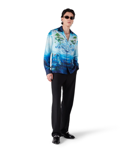 Lost Atlantis Long Sleeve Silk Shirt