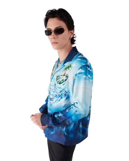 Lost Atlantis Long Sleeve Silk Shirt