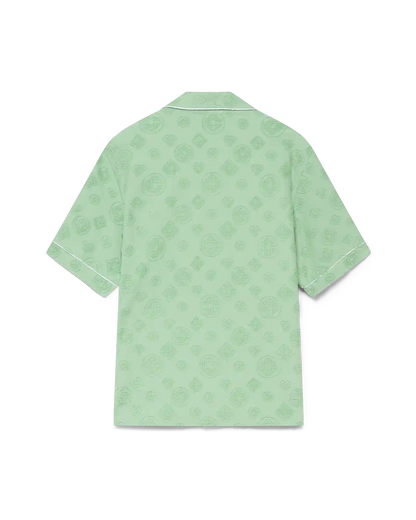 Towelling Monogram Short Sleeve Shirt