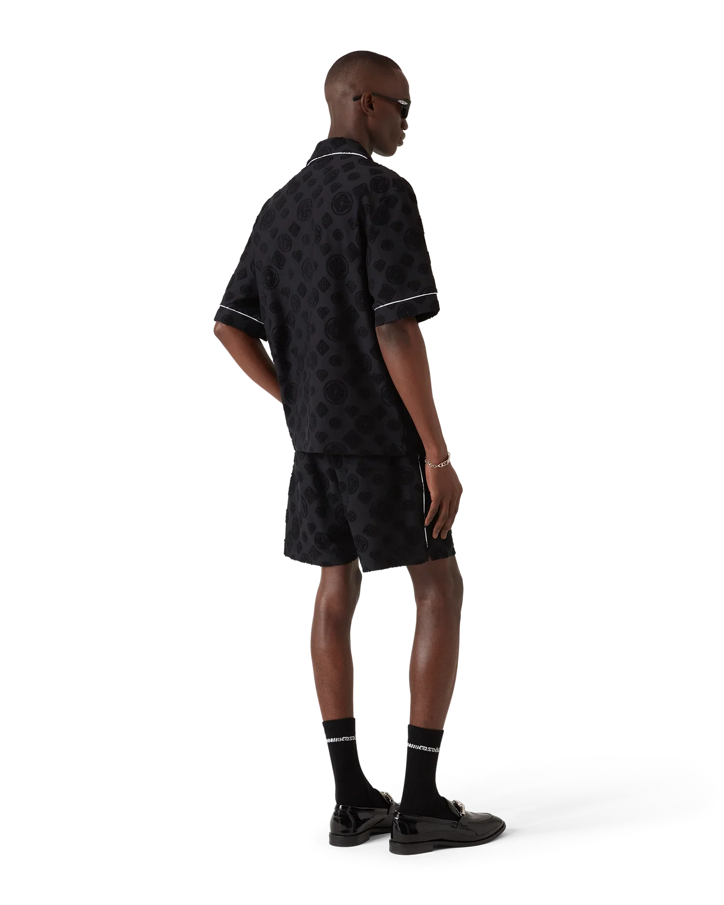 Towelling Monogram Short Sleeve Shirt