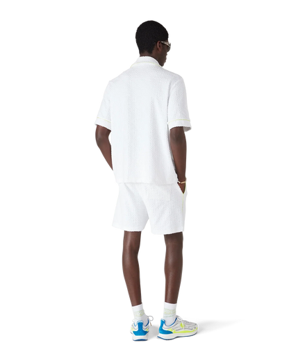 White Short Sleeve Towelling Shirt