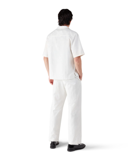 White Monogram Short Sleeve Shirt