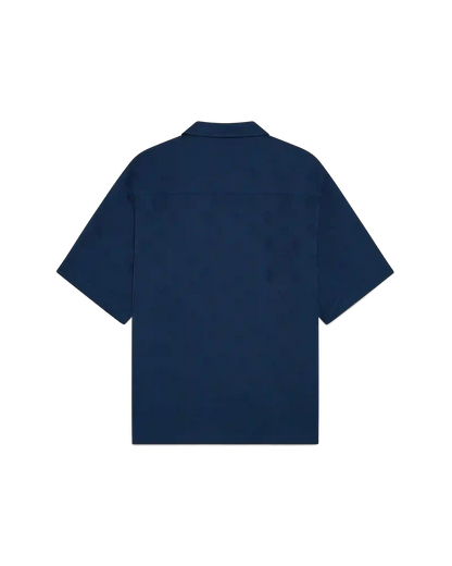 Navy Monogram Short Sleeve Shirt