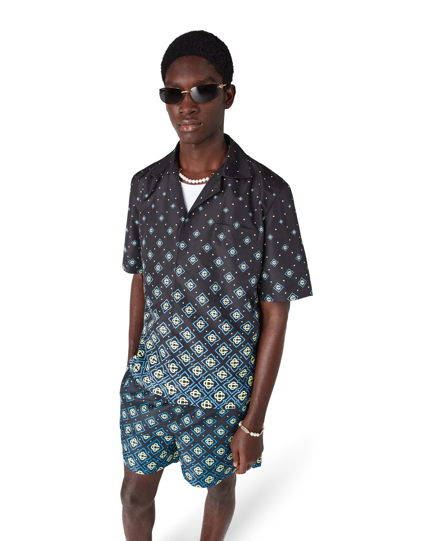 Degrade Monogram Short Sleeve Swimwear