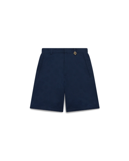 Navy Monogram Shorts