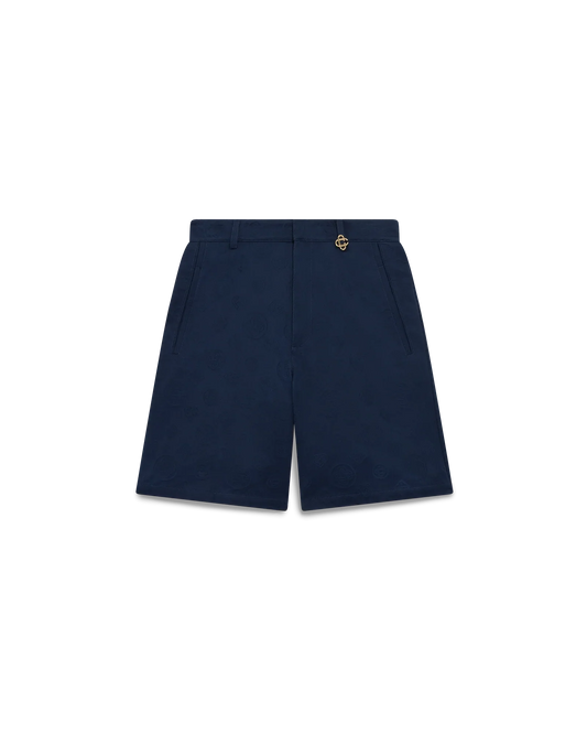 Navy Monogram Shorts