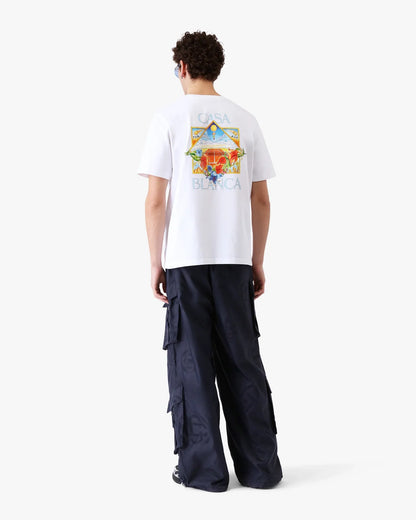 White Flower Court Icon Short Sleeve T-Shirt