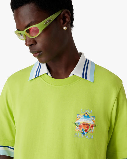 Lime Flower Court Icon Short Sleeve T-Shirt