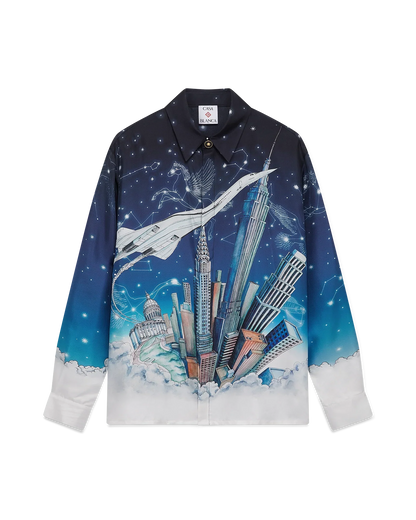 Vol De Nuit Long Sleeve Silk Shirt
