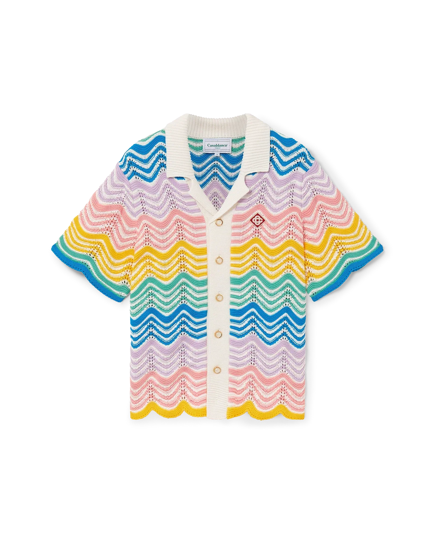 Gradient Wave Knit Shirt