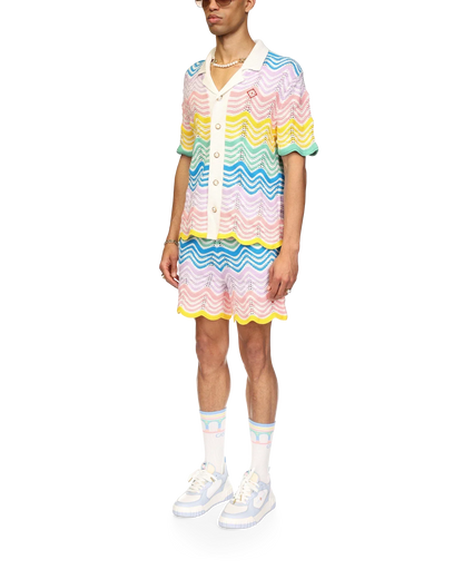 Gradient Wave Knit Shirt