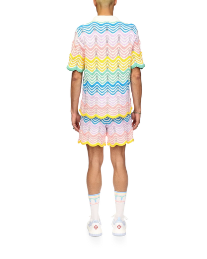 Gradient Wave Knit Shirt