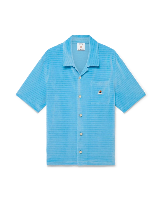 Velour Short Sleeve Stripe Shirt