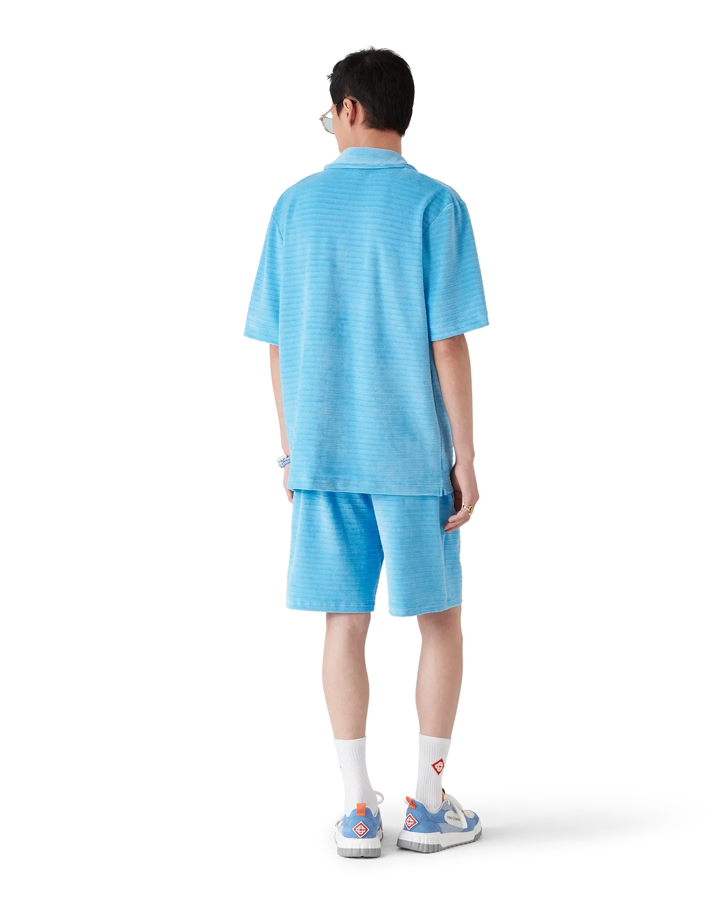 Velour Short Sleeve Stripe Shirt