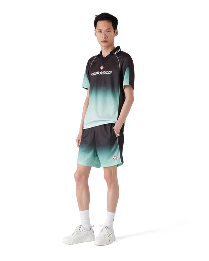 Gradient Monogram Jacquard Short Sleeve Football Shirt