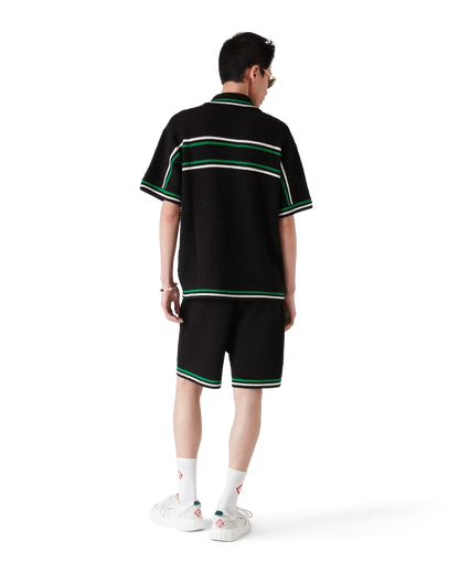 Tennis Short Sleeve Crochet Shirt