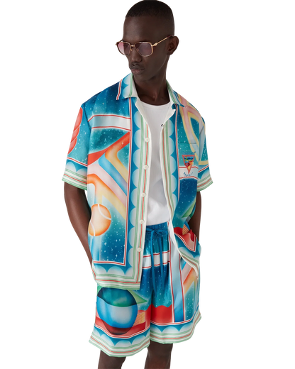 Galaxy Court Short Sleeve Silk Shirt