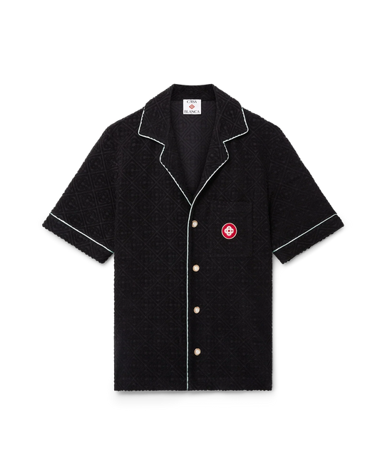 Monogram Jacquard Short Sleeve Towelling Shirt