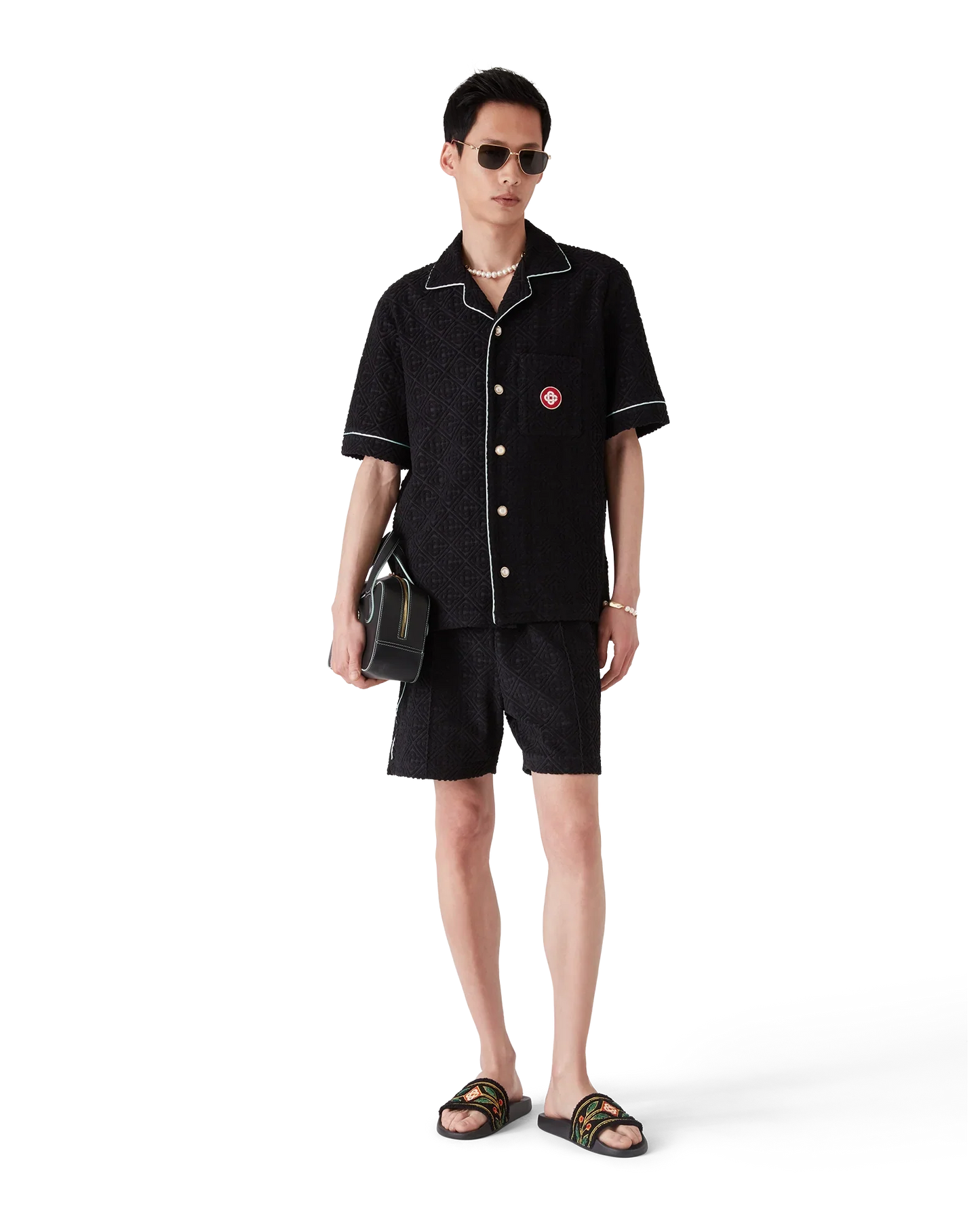 Monogram Jacquard Short Sleeve Towelling Shirt