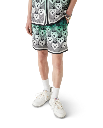 Gradient Monogram Silk Shorts